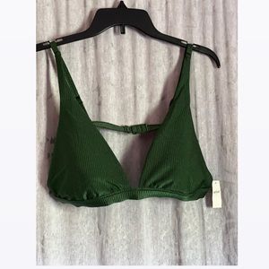 Aerie ribbed shine bikini top